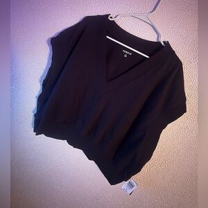 Torrid Black V-Neck Sleeveless Sweater